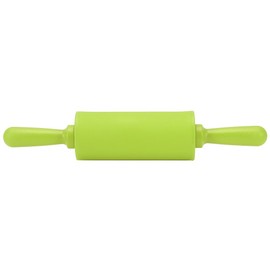 Fdit Rodillos Antiadherentes de Pasta Rodillo de Silicón para Hornada y Masa Rodante con Manija de para Torta Casera de Niños de Cocina 9 Pulgadas(Verde)