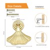6 PCS Golden Ginkgo Leaf Shape Knob Handles, Drop Pendant
