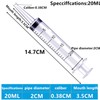 12 Pack 20ml Sterile Plastic Syringes, Multiple Uses Measuring Syringe
