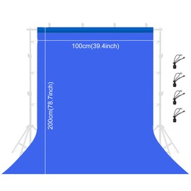 PULUZ 3.3x6.6FT Blue Backdrop Portrait Background for Photography Studio Children and Headshots Background for Photography Video and Television