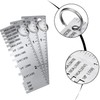 Weewooday 3 Pcs Wire/Metal Sheet Thickness Gauge Metal Tool Stainless