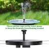 AISITIN Solar Power Bird Bath Fountain Pump Upgrade 2.5W 160mm