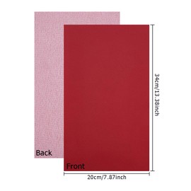 BENECREAT 16 pieces 34 x 20 cm faux PU leather fabric leaf litchi pattern fabric for bag, hat, jewellery, hair crafts, sewing and decorations