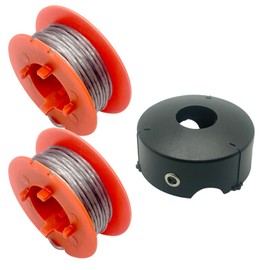 F016800175 Bosch Trimmer Replacement Spool for Bosch ART 23 26 30 Combitrim Easytrim Strimmer, 1.6mm 26ft Grass Trimmer Replacement Spool with F016L71088 Cover (2 Spools + 1 Cover)