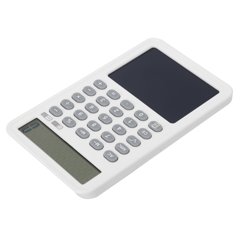 Calculator Writing Tablet White LCD 12‑Digit Display Portable Painting Handwriting