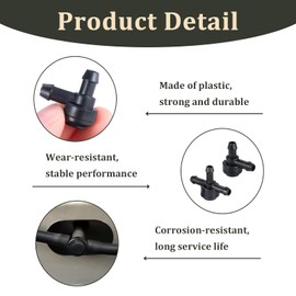 2 Pcs Windscreen Washer Valve, Car Windshield Washer Check Valve, 2 Way (L) & 3 Way (T) Compatible with Volvo Models XC90 XC70 XC60 V70 S40 S60 S70 S80 V50 C30 C70 9178897 31391513 Washer Check Valve