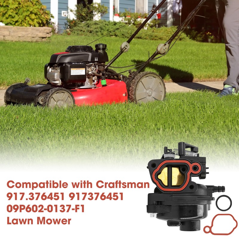 285251 Carburetor for Lawnmower, Compatible with Craftsman 917.376451 917376451 09P602-0137-F1