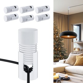 Novantl Updated Version 6 Pack Ceiling Hooks, White Aluminum Ceiling Hooks for Hanging Lights, Outdoor Light Clips Super Load, Modern Light Hook, String Light Hooks for Backyard, Fence, Deck