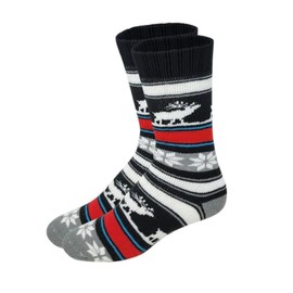 Different Touch Winter Heated Warmth Lodge Thermal Socks Chirstmas Present For Man (Deers)