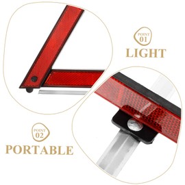 ULTECHNOVO 3pcs Reflective Emergency Triangle Roadside Warning Sign for Vehicles Foldable Safety Tool for Traffic and Parking Essential Reflector for Low Light Visibility