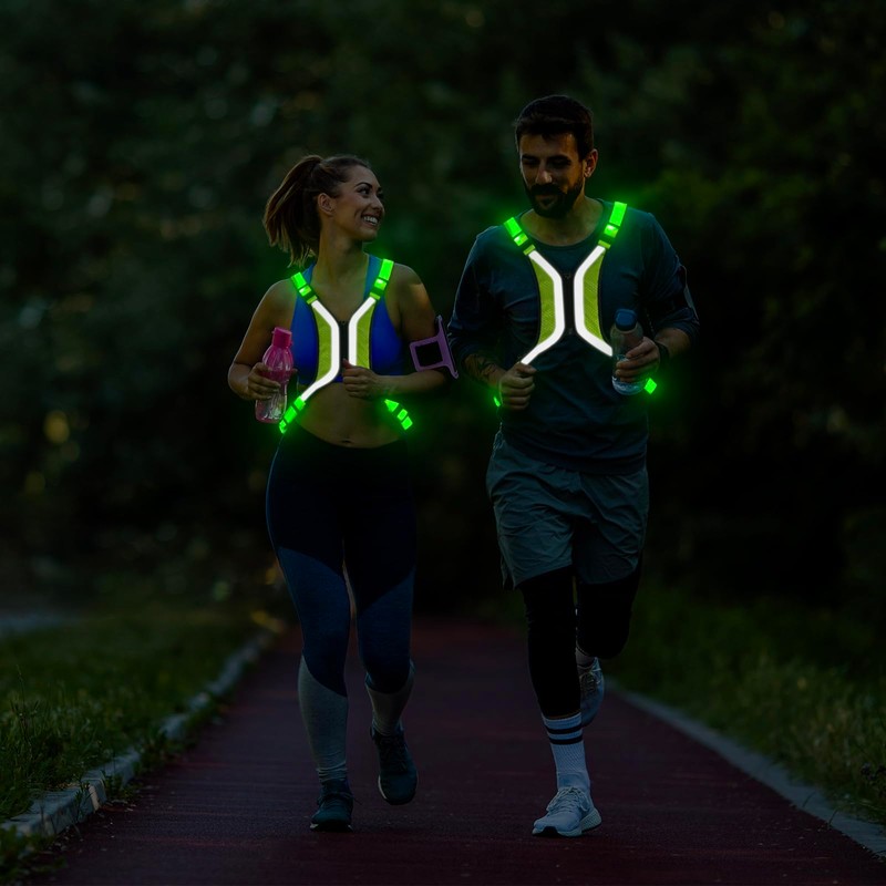Safety Vest Night Luminous Sports Vest - Adjustable Lightweight Safety