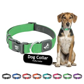 Kruz Dog Collar Adjustable Heavy Duty Ultra Soft Padding Durable Comfortable Lightweight Tactical Dog Collar for Small Medium Large Dogs Puppy Training Outdoor Use (Mint Green/Small)