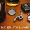 KeyUnity KA13 Titanium Bottle Opener Keychain, 2 in 1 EDC