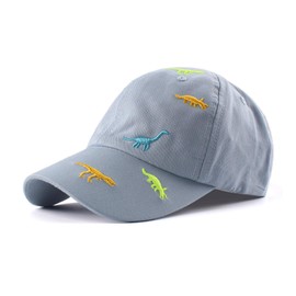 XIAOHAWANG Summer Baseball Cap for Boys Girls Adjustable Sports Cap Children with Dinosaur Embroidery Peaked Cap Children UV Protection 2–6 Years
