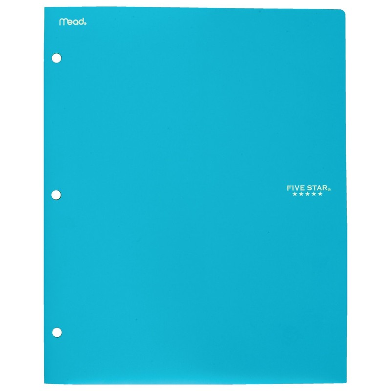 Five Star 2 Pocket Folder, Stay-Put Folder, Plastic, Folders with