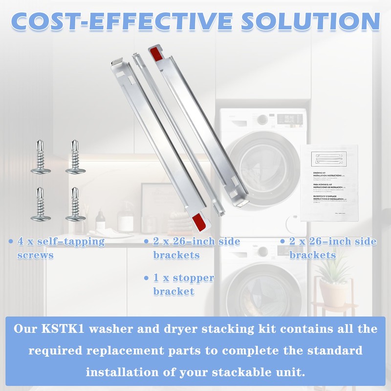 TOMOON KSTK1 Laundry Stacking Kit for 27" L-G Washer and