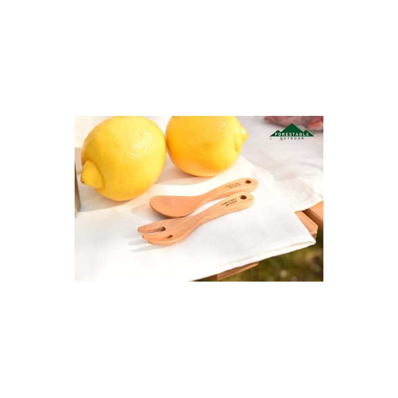 FORESTABLE Mini Spoon, Single Item, Wood, Natural Wood, Outdoor Camping