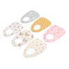 6pcs Infant Bibs U Shaped Snap Button Closure Cotton Waterproof