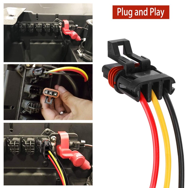 UNIGT 6 Pack 14AWG Pulse Power Plug Connector Pigtail Compatible