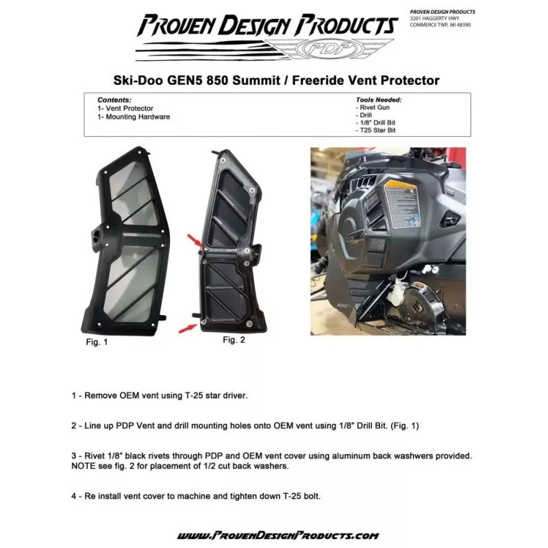 Proven Design Products 2023 Ski-Doo 850R SUMMIT EXPERT X CLUTCH
