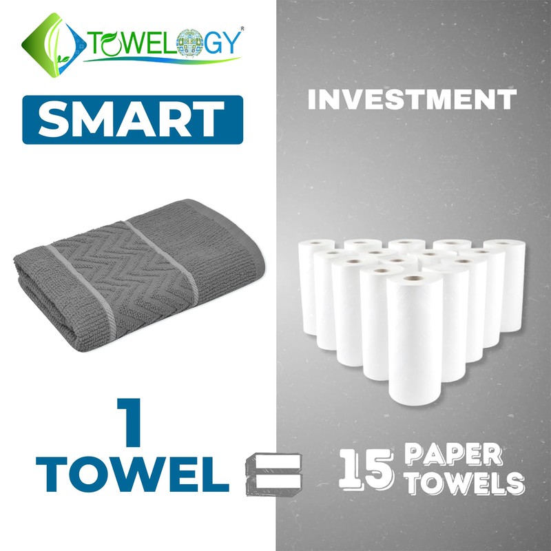 Towelogy Extra Large Tea Towels For Kitchen 100% Cotton –