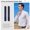 JASGOOD 2 Pack No Buckle Elastic Belt for Men Buckle