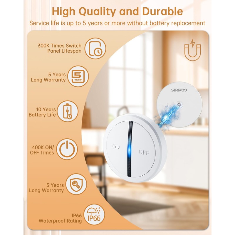STRIPOO Garbage Disposal Wireless Switch Kit, Remote Control Outlet, Garbage