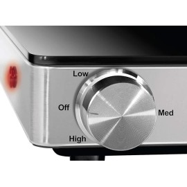 Chefman Compact Glass top Warming Tray with Adjustable Temperature Control-Black