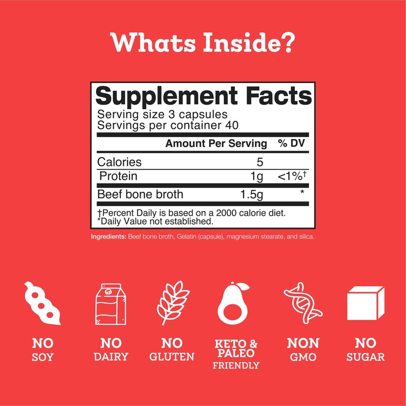 Dr. Kellyann Bone Broth Capsules | 500mg Collagen Per Serving