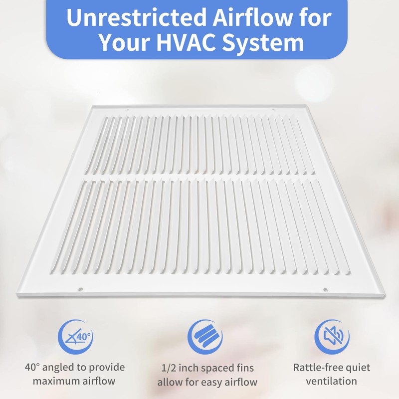 Howeall 8"W x 8"H [Duct Opening Size] Steel Return Air