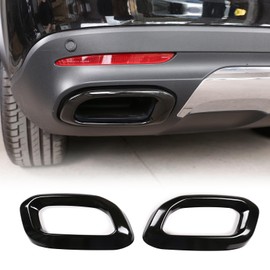 DIYUCAR For MB Benz GLE 350 GLE 450 GLC GLS W167 X253 X167 2020 2021 2022 Silencer Exhaust Pipe Tailpipe Rear Cover Trim Car Exterior Accessories (Stainless Steel Light Black)