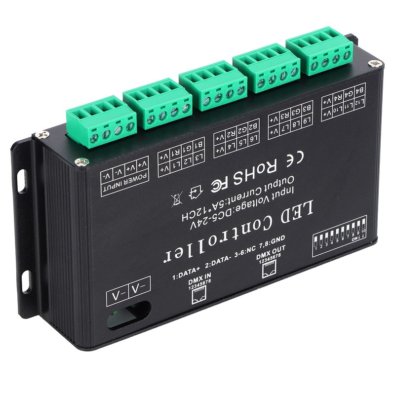 12 Channel DMX Constant Decoder RGB LED Light Strip Controller