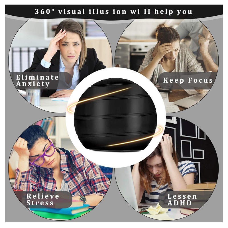 CaLeQi Kinetic Desk Toy Office Metal Spinner Ball Gyroscope with