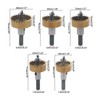 Rowiz 5PCS 30/32/35/38/40mm HSS Hole Saws Set for Thin Metal,Cut
