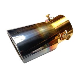 R-STYLE Oval Type Stainless Steel Muffler Cutter (Black Gold)