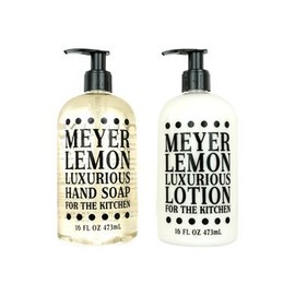 Greenwich Bay Trading Company Kitchen Collection Bundle: Meyer Lemon - 16 Ounce Shea Butter Lotion & 16 Ounce Hand Soap