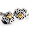 Fits DIY Charms Bracelet 925 Sterling Silver Bead Hollow Heart