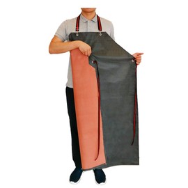 Thick Rubber Apron, 47.2 x 33.5 Inch Waterproof, Long Chemical Resistant, Adjustable for Dishwashing, Cleaning Fish, Gardening, Lab Work, Butcher and Dog Grooming, Grey