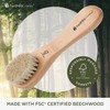 Hydrea London Face Brush - Natural Bristle Dry Facial Cleansing