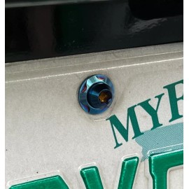 Blackworks Racing 2 TITANIUM BURNT LICENSE PLATE ANTI THEFT SECURITY BOLTS WASHERS TORX SCREWS