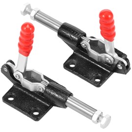 2 Pcs Toggle Latch Clamp Efficient Hold Down Clamp with 500Lbs Holding Capacity Fast Release Toggle Latch for Woodworking Welding Industrial Equipment.(Silver Black)