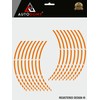 Autodomy Wheel Rim Sticker, Complete Set for 2 Wheels from
