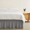 Entisn Grey Adjustable Bed Skirt for Full & Queen Size