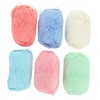 jojofuny 6rolls Lace Yarn Woolen Yarn Crocheting Knitting Chunky Dyed