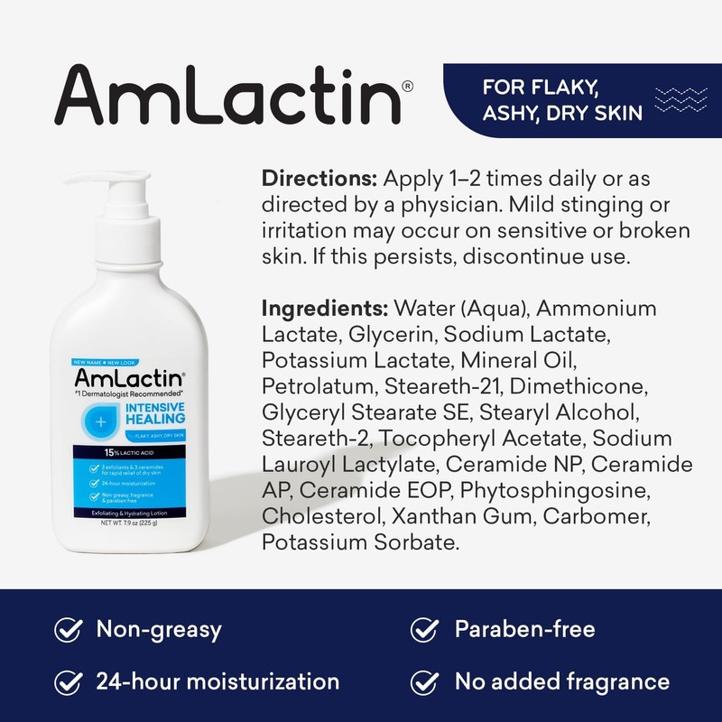 Amlactin Rapid Relief Restoring Lotion + Ceramides - 7.9 oz,