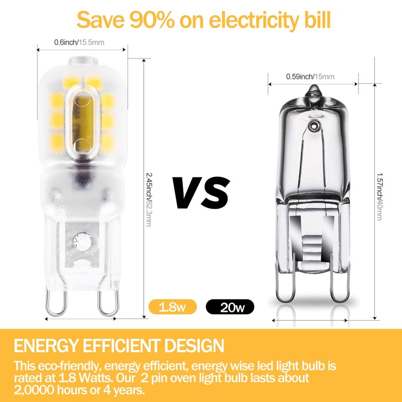 Yucclim W10709921 LED Light Bulb 1.8W- 20W Equivalent Range Vent