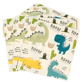 40 Stück Dino Servietten Geburtstag, Dinosaurier Happy Birthday Servietten, 33 x 33cm Papierservietten Kindergeburtstag für Junge Mädchen Geburtstag Dino Party Deko