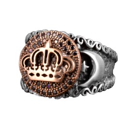 Crown Ring For Men, Silver King Ring (Size:11)