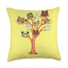 Wise Bird Forest Animal Lover Tree Animal Cute Owl Throw