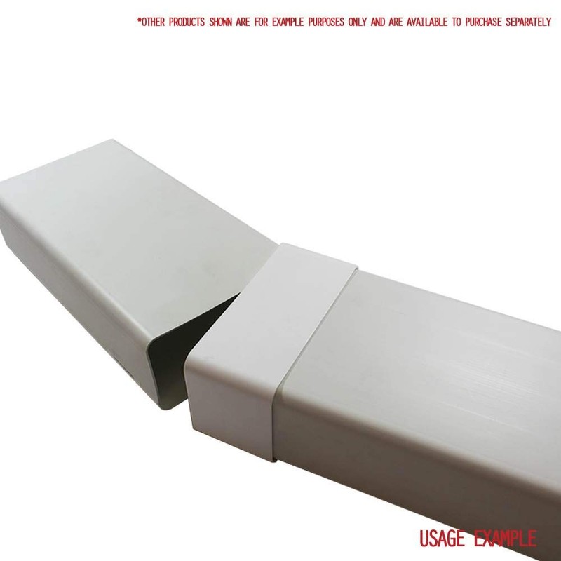 Kair Rectangular Straight Connector 150mm x 70mm Flat Pipe Joint